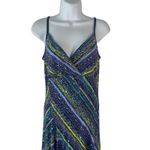 Joseph Ribkoff Women's Size 6 Small Fairy Sequin Green Blue Maxi Dress Photo 1