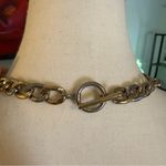 Source Unknown Chunky Curb Link Chain Gold & Silver Tone Necklace Vintage Estate Unisex Choker Photo 3
