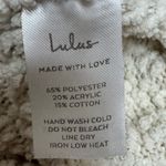 Lulus  Cream Knit Sweater Womens Medium Long‎ Sleeve V Neck Twist Back Photo 6