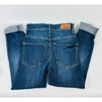EXPRESS Womens High Rise Cropped Button Fly Raw Hem Legging Jean Jeans - Sz 2R 2 Photo 1
