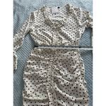 ZARA NWT  Polka Dot Dress Black White Women's XS Coastal Cocktail Beach Grandma Photo 6