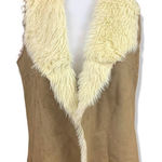 Au Lieu Penny Lane style vegan suede and fur vest L Tan Size L Photo 0
