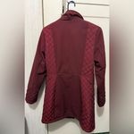 Jones New York  Small Maroon Quilted Puffer Jacket Photo 1
