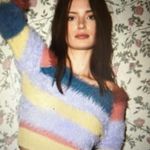 Kimchi Blue  Chloe striped eyelash sweater. Medium. Photo 4