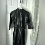 Apt. 9  Cara Santana Women Faux Leather Jumpsuit Women sz XS buttons front belt Photo 7