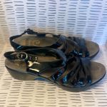 Dansko  Dani Black Patent Leather Strappy Wedge Sandals Women's Size 38 Boho Photo 3