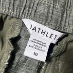 Athleta Women's Green Voyager Cropped Linen Pant with Pockets Size 10 Photo 4