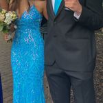 Breeze Bridal Light Blue Sparkly Prom Dress Photo 2