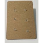 None Stud Button Statement‎ Earrings Set Fabric Polka Dot Hearts Stars Pink Teal Blue Photo 1