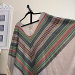 Billabong Multicolor Striped Poncho Boho Boho Oversized Stripe Fringe Pullover Photo 5
