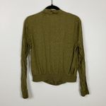Maeve Anthropologie Silky Bomber Jacket Olive Green Cheetah Women’s Size Small Photo 6