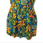 Shoshanna Tropical Floral Silk Mini Dress Blue & Green Size 8 Photo 4