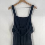 Free People Self Worthy Jumpsuit Black Crinkled Tiered Wide Leg Sleeveless M Photo 6