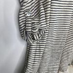 Anthropologie  Meadow Rue Cassia Cream Black Striped Top Women's Size Medium M Photo 4