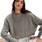 Free People Easy Street Crop Pullover Sweater grey M Photo 0