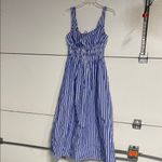 Gap WOMENS BLUE WHITE STRIPE POPLIN MIDI DRESS SMALL COTTON Photo 1