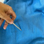 Vintage Southwest Navajo embroidered off shoulder cotton peasant sleeve … Blue Size undefined Photo 9