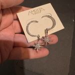Amrita Singh  Austrian Crystal Star & Moon Silver Earrings Photo 2