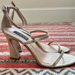 AQUA  x Maeve Reilly Women's “Jenni Strap” Gold Strappy Heels Size 9 Photo 0