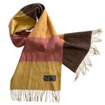 Vintage Cashmere Angora Wool Chunky Fringe Scarf Chocolate Brown Photo 0