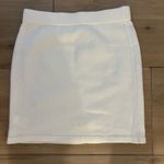 None NEW Winter White Suoer Soft Mini Elastic Waist Sweater Skirt 30” Photo 0