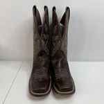 Nocona Size 7 B Boots Hero Tori Desert Leather Brown Embroidered Blooming Cactus Photo 4