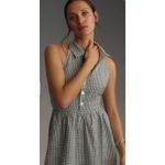 Reformation Tace Gingham Linen Halter Midi Dress - Size 6 Photo 2