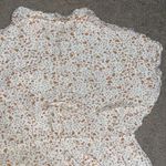 Lucky Brand Printed Short Sleeve Shirt Dress Cream Floral XL Photo 10