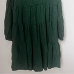 Anthropologie Maeve By  Tiered Tunic Long Sleeve Dress Emerald Green Size Small Photo 1