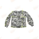 Social Standard By Sanctuary Sweater Woman's Medium Gray Black‎ Puff Sleeve Black Photo 10