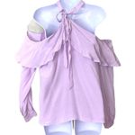 L'Academie by Revolve Blouse Cold Shoulder Purple Photo 1