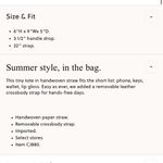 J.Crew  Small Malta handwoven straw bag City Blue Photo 3