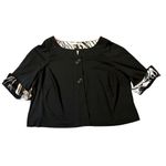 Studio 1 Dress Cardigan Cape Jacket Zebra Trim 20 W Black Size undefined Photo 1