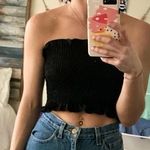 SheIn Black Strapless Crop Top  Photo 0