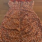 Papaya Terracotta Floral. Mini Dress Photo 8