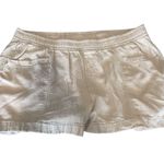 Old Navy Tan Linen Blend Shorts Size 2X Women's Drawstrings Casual Comfy Summer Photo 0