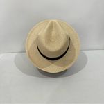 Boutique Sunhat Fedora Style Hat With Black Band Packable Tan Cream Photo 6