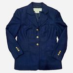 💙💖 Vintage 90s Escada Navy Single Breasted Blazer Blue Size 12 Photo 0