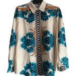 Sweet Rain  Plus Size Silky Style Long Sleeve Button Down‎ 100% Polyester Shirt Photo 0