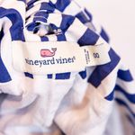 Vineyard Vines Beachcomber Stripe Bow Back Cotton Poplin Pullover Mini Dress 00 Photo 1