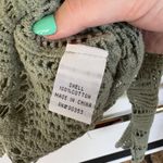 Rebellion Sage Green Open Knit Witchy Boho Flare Sleeve Beachy Top Forest Fairy Medium Photo 5