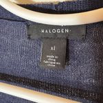 Halogen  Navy Open Front Long Sleeve Lightweight Cardigan Sweater XL Photo 1