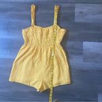 Urban Outfitters  Tie Back Romper Yellow White Embroidered Polkadot Medium Photo 9