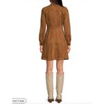 A loves A  Faux Suede Button Front Long Sleeve Mini Shirt Dress Size Large Photo 1