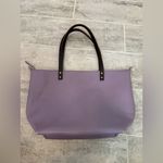 Portland Leather Goods Classic Leather Tote Zipper Purple Lavender Photo 1