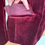 INC International Concepts Ruby Red Velvet Single Button Blazer L Size L Photo 6
