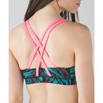 Lululemon Energy Bra Mini Palm Lace Tofino Teal Black Size 8 High Support Photo 1