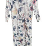 Haute Hippie  FLORAL SILK 3/4 SLEEVE SHIFT DRESS Photo 0