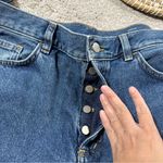 COS  Women’s Tapered Leg Mid Rise Full Length Jeans Button Fly Medium Wash 33/34 Photo 7