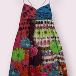 Desigual  Embroidered Floral Tie Dye Boho Dress Medium Photo 0